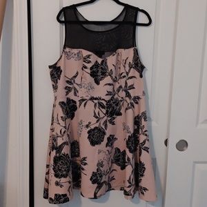 Pink floral dress